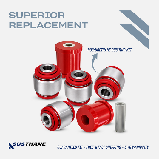 AUTOACER -6pc Rear Lower Control Arm Poly Bushing Kit For JAGUAR S-Type XK XF XJ