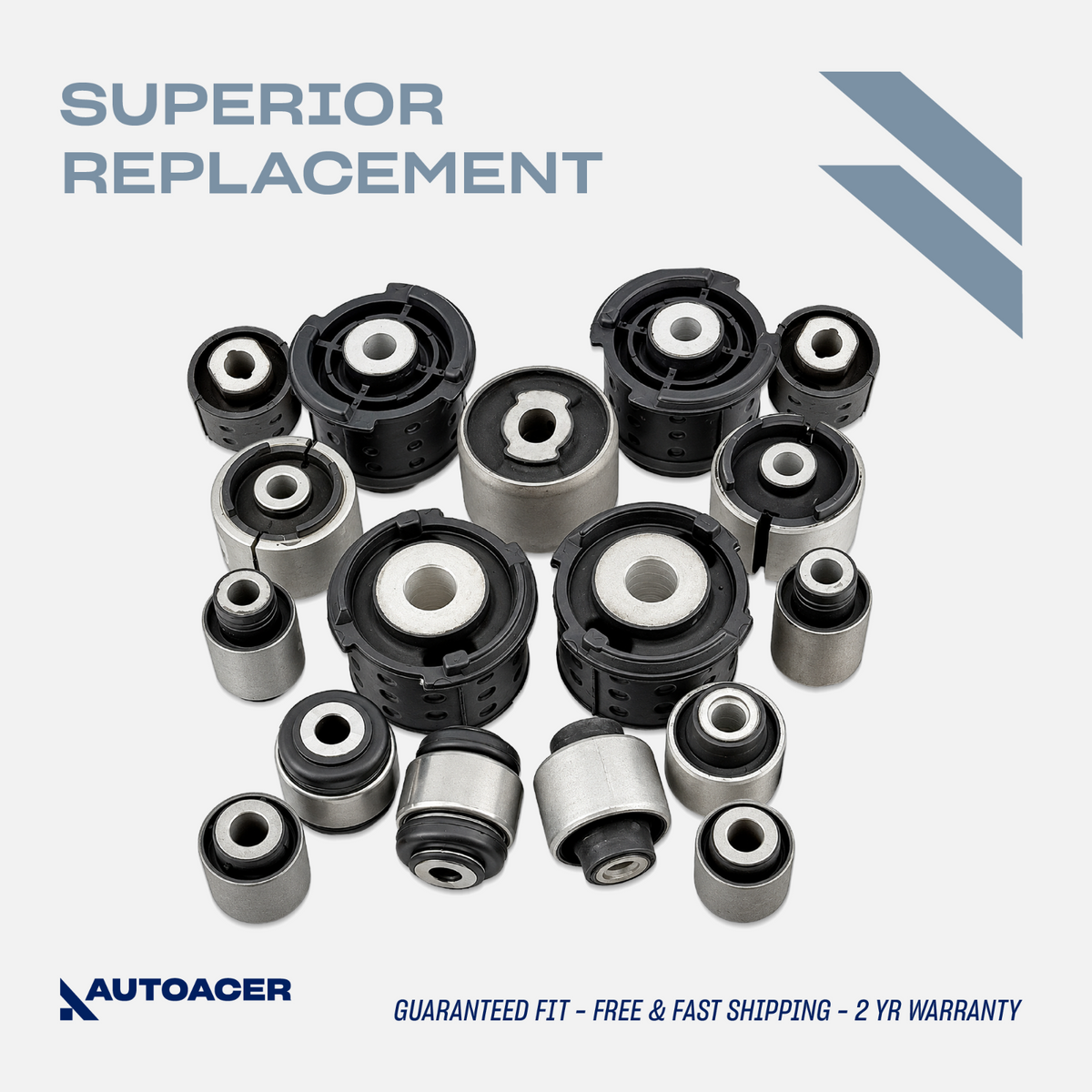 AUTOACER 17pc Rear Control Arm Trailing Arm Subframe Bushes For BMW 3 E46 X3 E83