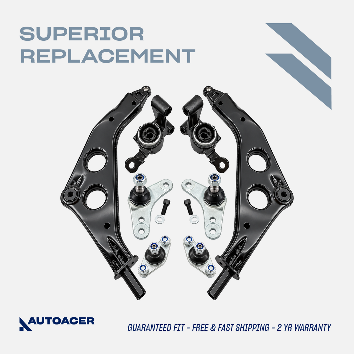AUTOACER 8pc Front Lower Control Arms, Bushes & Ball Joint Kit For Mini Cooper S