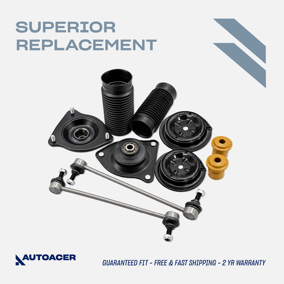 AUTOACER 10p Front Strut Mounts Boots Bearings Stabilizer Links Kit Mini CooperS