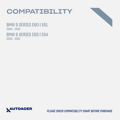 AUTOACER - 4pc Rear Axle Subframe Bushings /Mounts For BMW Series 5 (E60, E61) & Series 6 (E63, E64)