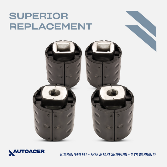 AUTOACER - 4pc Rear Axle Subframe Bushings /Mounts For BMW Series 5 (E60, E61) & Series 6 (E63, E64)