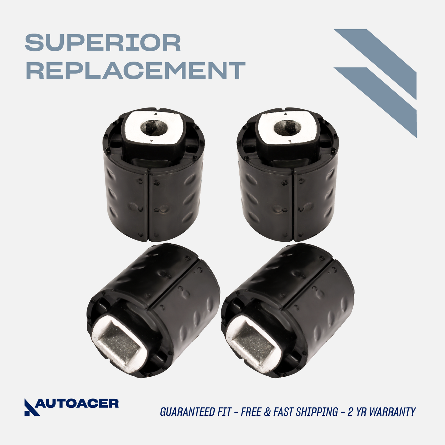 AUTOACER - 4pc Rear Axle Subframe Bushings /Mounts For BMW Series 5 (E60, E61) & Series 6 (E63, E64)