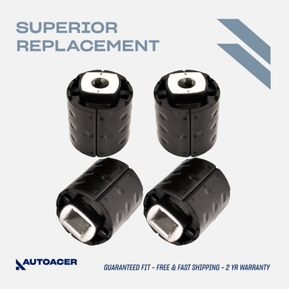 AUTOACER - 4pc Rear Axle Subframe Bushings /Mounts For BMW Series 5 (E60, E61) & Series 6 (E63, E64)