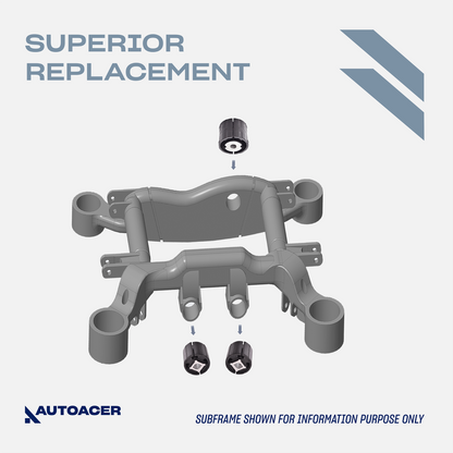 AUTOACER Rear Axle Subframe Mounts Kit 3 piece - Rear Axle Differential Subframe Bushings for BMW
