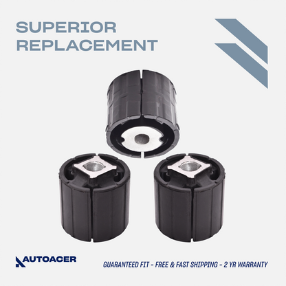 AUTOACER Rear Axle Subframe Mounts Kit 3 piece - Rear Axle Differential Subframe Bushings for BMW