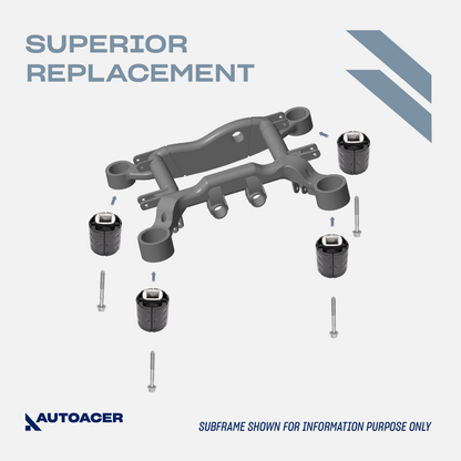 AUTOACER - 8pc Rear Axle Subframe Bushings & Bolts for BMW E60 E61 E63 E64 03-10