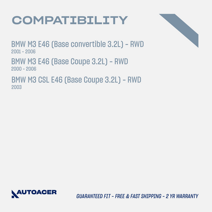 AUTOACER - 2pc Front Inner & Outer Tie Rod End Kit For BMW E46 M3 3.2L RWD 00-06