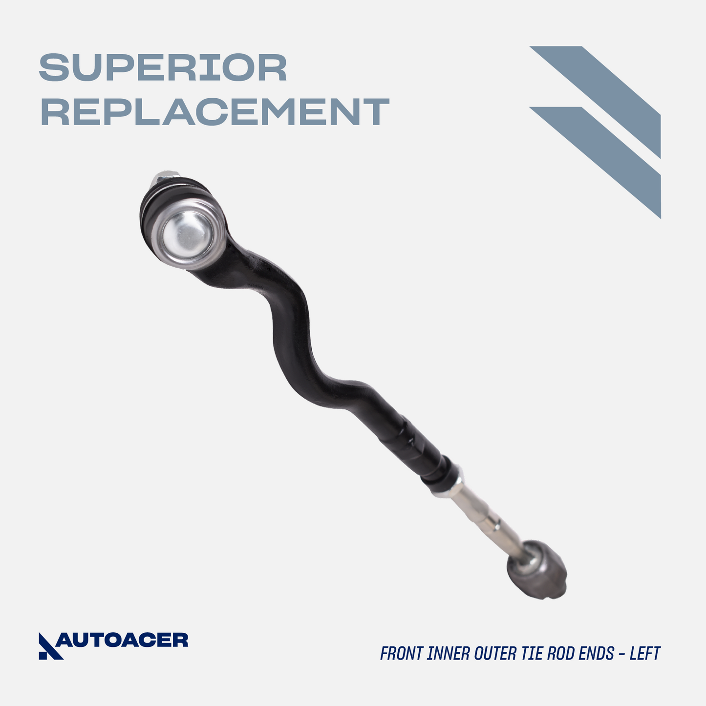 AUTOACER - 2pc Front Inner & Outer Tie Rod End Kit For BMW E46 M3 3.2L RWD 00-06