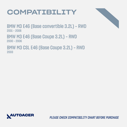 AUTOACER - 4p Front Inner Outer Tie Rod End Assemblies & Boot Kit For BMW E46 M3