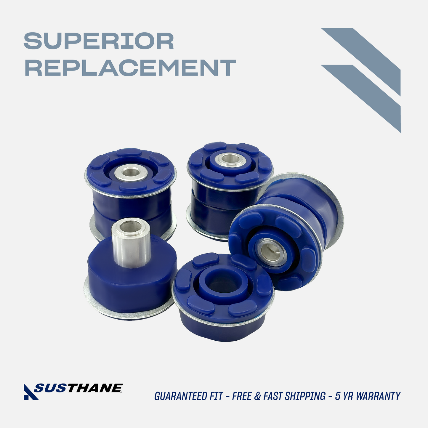 AUTOACER - 4pc Rear Axle Subframe Polyurethane Mount Bushings for BMW E53 X5 2000-2006