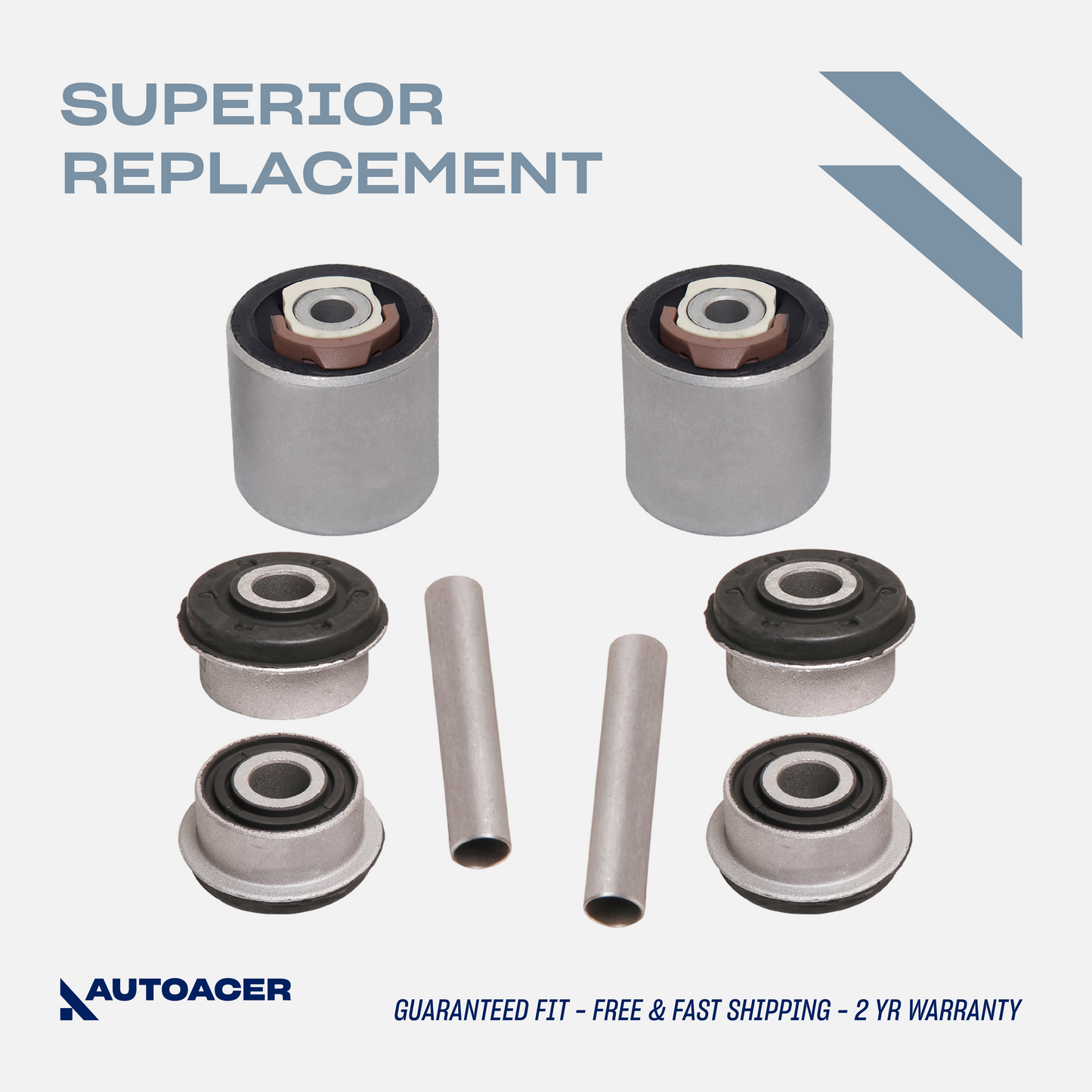 AUTOACER 6 piece Front Lower Control Arm Bushing Kit with 2 Insert Sleeves for Jaguar