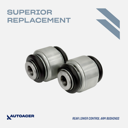 AUTOACER - 6pc Rear Lower Suspension Control Arm Bushings & Hydra Bushing Kit for JAGUAR S-TYPE X200, XJ (X350, X358)