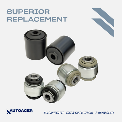 AUTOACER - 6pc Rear Lower Suspension Control Arm Bushings & Hydra Bushing Kit for JAGUAR S-TYPE X200, XJ (X350, X358)