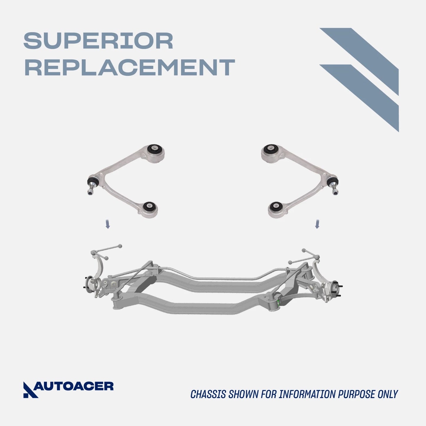 AUTOACER -2p Front Upper Control Arms Ball Joints Bushes For JAGUAR XJ XK S-TYPE