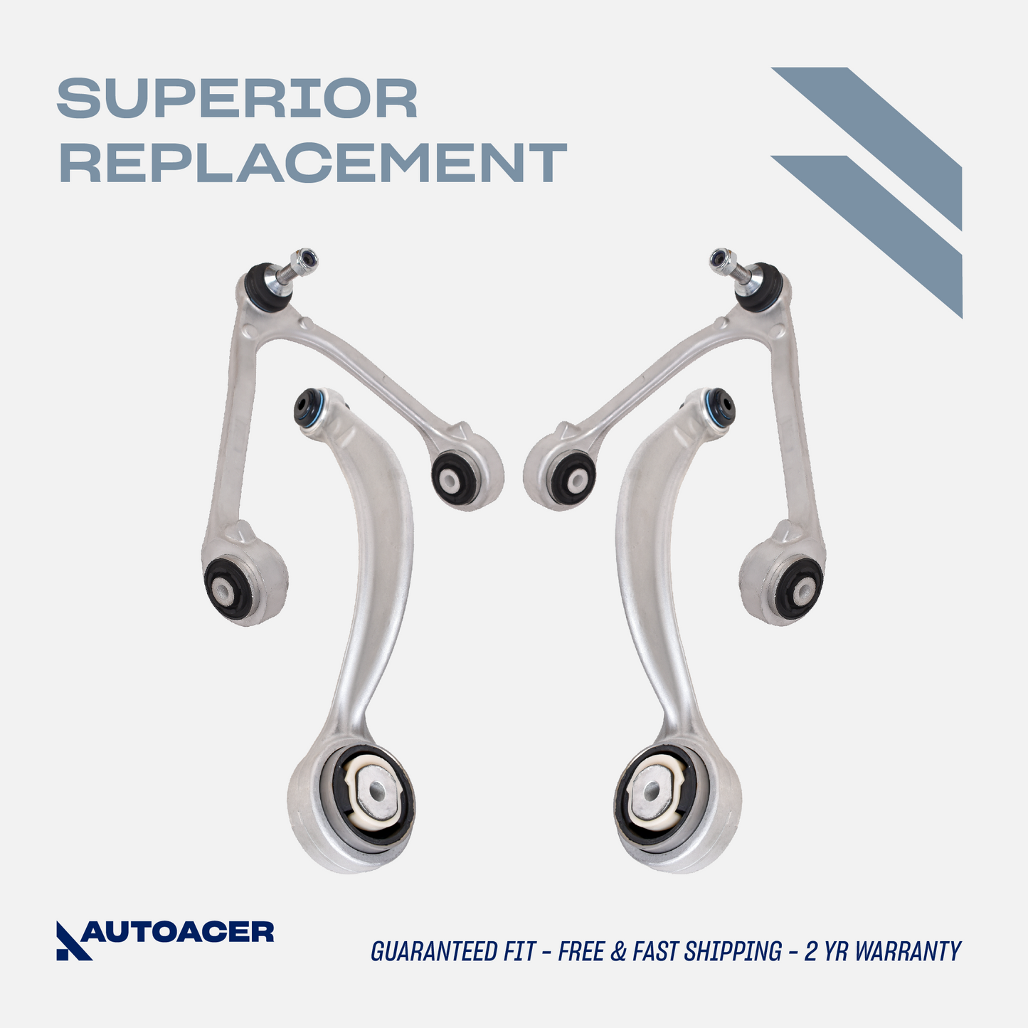 AUTOACER - 4p Front Upper & Lower Control Arms Ball Joints for JAGUAR XJ Daimler