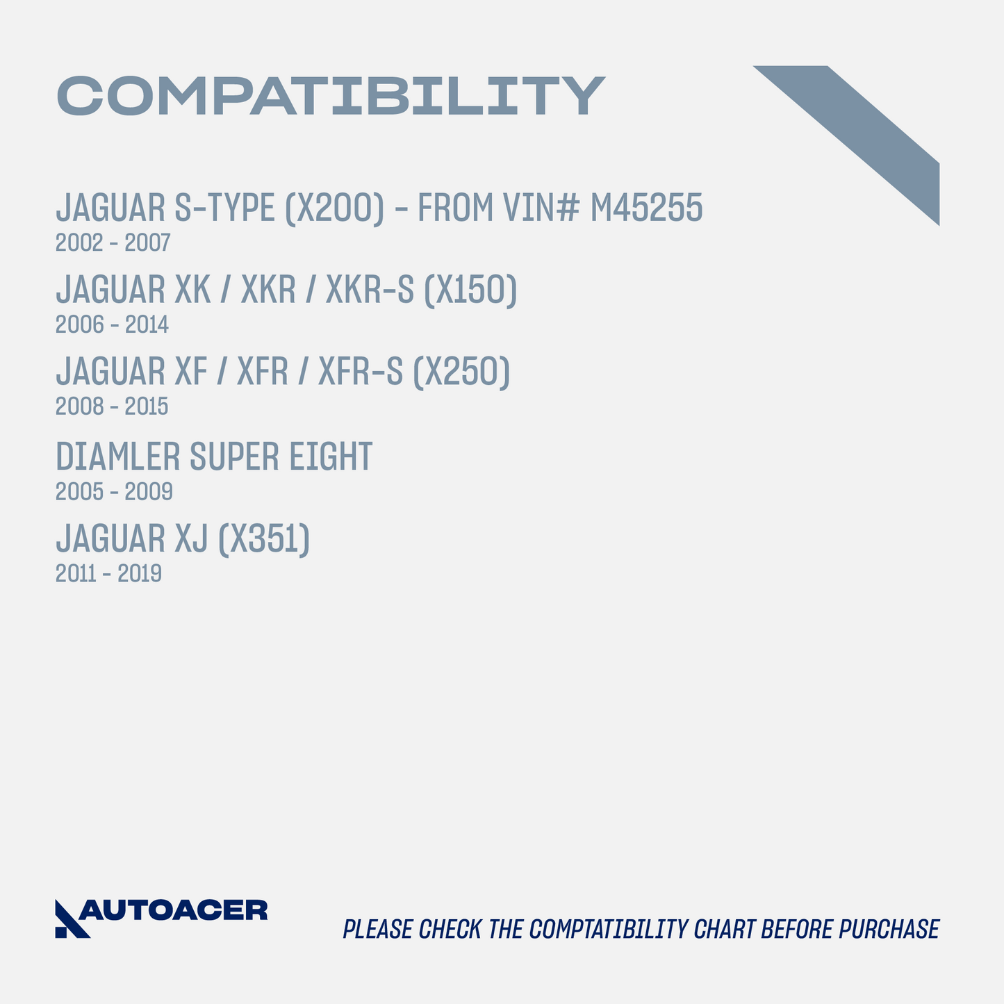 AUTOACER -6pc Rear Lower Control Arm Bushings & Hydra Bushing Kit for JAGUAR S-TYPE, XK, XKR, XKR-S (X150), XF, XFR, XFR-S (X250), XJ (X351), DIAMLER Super Eight