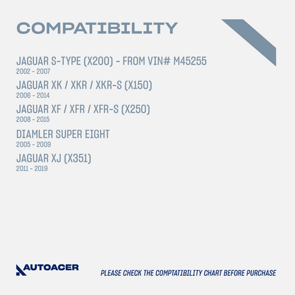 AUTOACER -6pc Rear Lower Control Arm Bushings & Hydra Bushing Kit for JAGUAR S-TYPE, XK, XKR, XKR-S (X150), XF, XFR, XFR-S (X250), XJ (X351), DIAMLER Super Eight