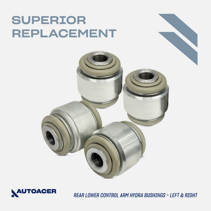 AUTOACER -6pc Rear Lower Control Arm Bushings & Hydra Bushing Kit for JAGUAR S-TYPE, XK, XKR, XKR-S (X150), XF, XFR, XFR-S (X250), XJ (X351), DIAMLER Super Eight