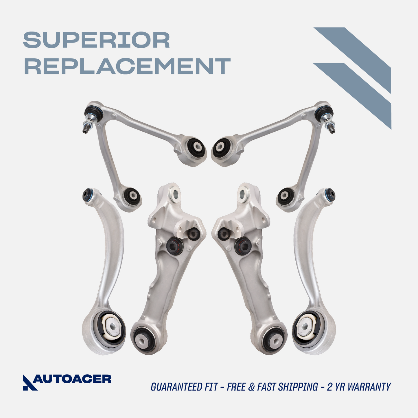 AUTOACER - 6p Front Upper Lower Control Trailing Arms for Jaguar S-Type V6 V8 XF