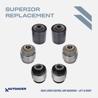 Rear Suspension Kit 14 piece - Control Arms with Ball Joints & Bushes, Hydra Bushings, Stabilizer Bar Links, Tie Rods & Strut Mount Assembly for Jaguar S-Type 1999-2008