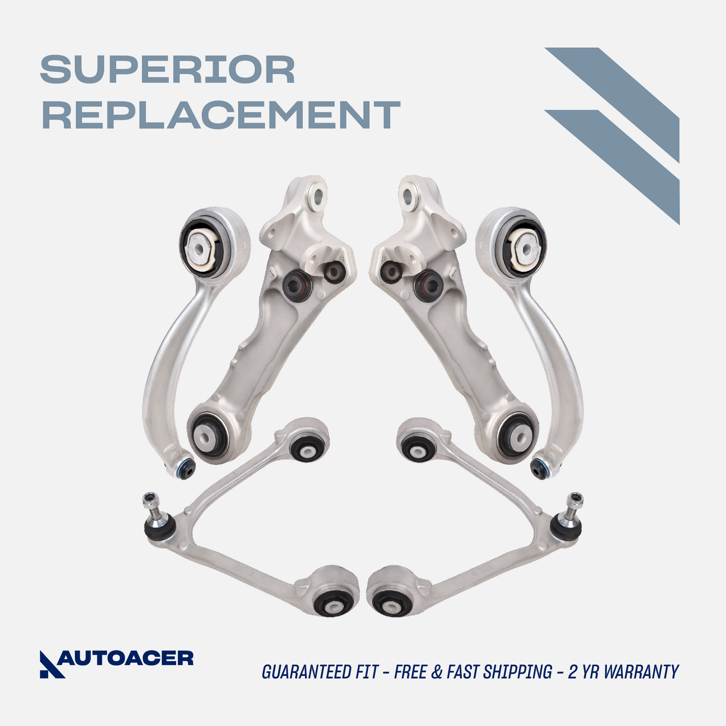 AUTOACER -6p Front Suspension Upper Lower Control Trailing Arms for Jaguar XJ XK Super Eight
