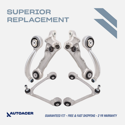 AUTOACER -6p Front Suspension Upper Lower Control Trailing Arms for Jaguar XJ XK Super Eight