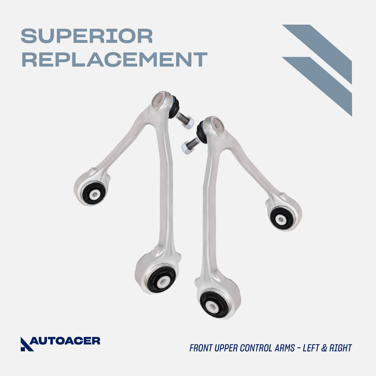 AUTOACER -8pc Front Upper Lower Control Arms with Bushings & Ball Joints Pre-Fitted, Trailing Arms & Stabilizer Bar Link for Jaguar S-Type (X200) V6 V8, XF, XFR, XFR-S (X250)