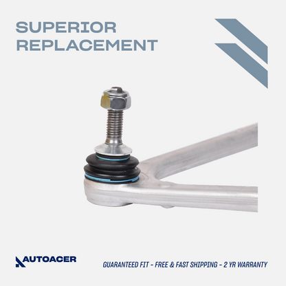 AUTOACER -8pc Front Upper Lower Control Arms with Bushings & Ball Joints Pre-Fitted, Trailing Arms & Stabilizer Bar Link for Jaguar S-Type (X200) V6 V8, XF, XFR, XFR-S (X250)