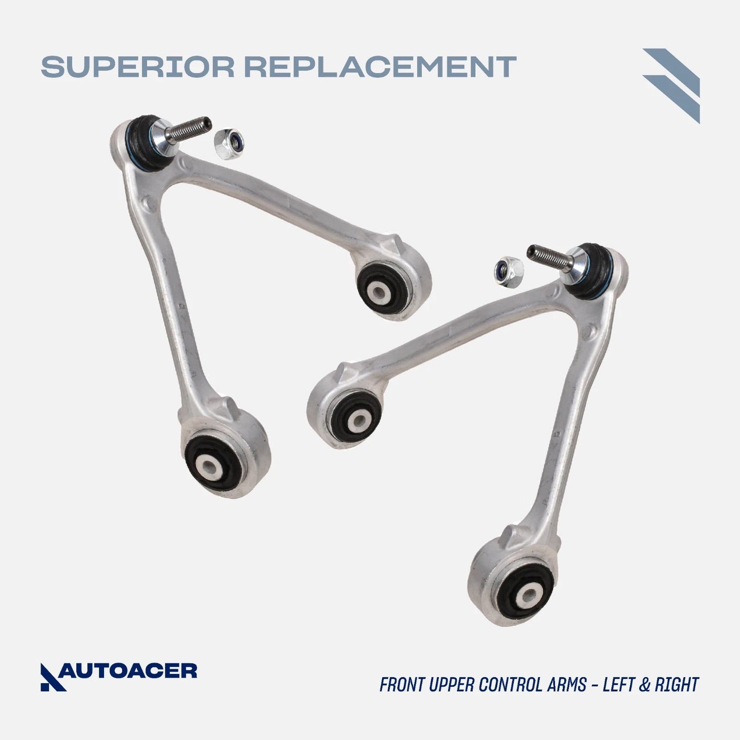 AUTOACER 12 piece Front Suspension Kit - Control Arms, Knuckle Arm Ball Joints, Outer Tie Rods & Sway Bar Links for Jaguar