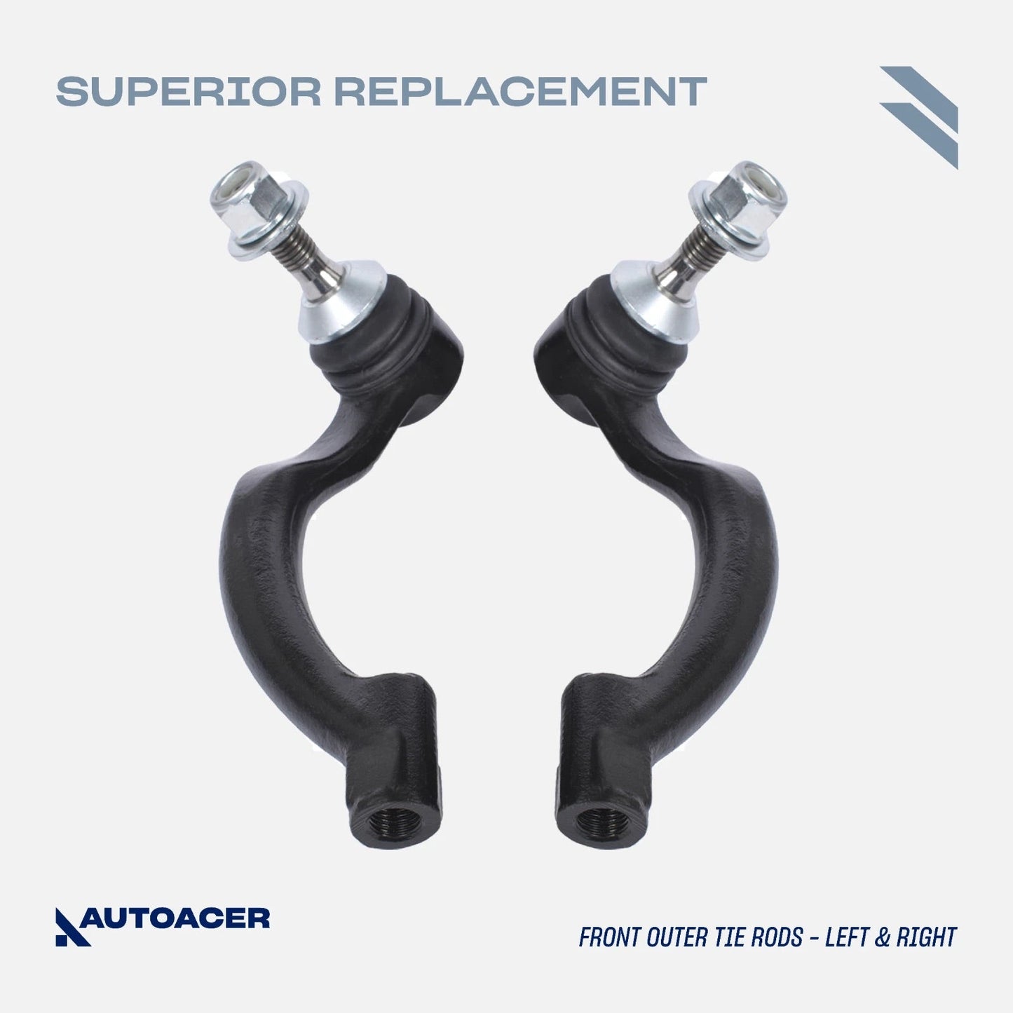 AUTOACER 12 piece Front Suspension Kit - Control Arms, Knuckle Arm Ball Joints, Outer Tie Rods & Sway Bar Links for Jaguar