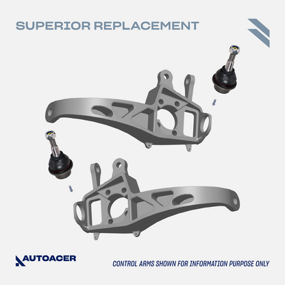 AUTOACER 12 piece Front Suspension Kit – Control Arms with Pre-Fitted Ball Joints & Bushings, Sway Bar Links, Tie Rods – Compatible with Jaguar