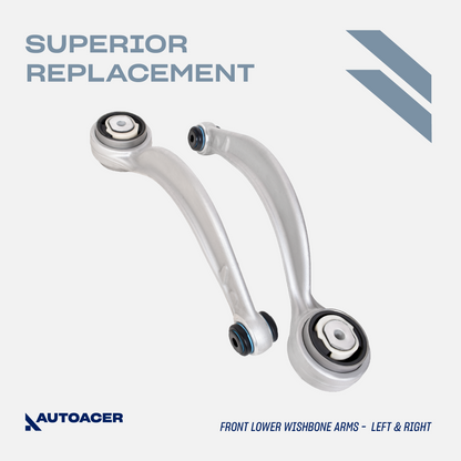 AUTOACER - 4pc Front Lower Control Arm with Bushings Pre-Fitted & Stabilizer Bar Link for Jaguar S-Type (X200), XJ, XJR, XJ8 (X350 / X358), XK, XKR, XKR-S (X150), XF, XFR, XFR-S (X250), Daimler Super Eight