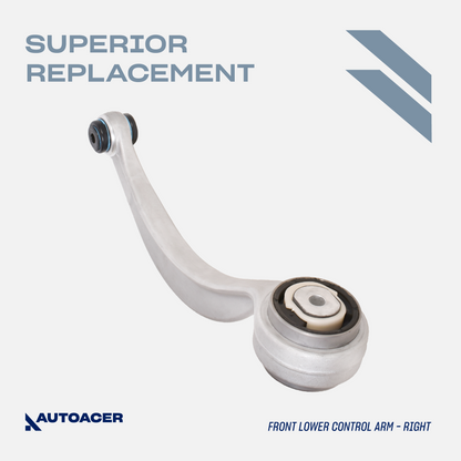 AUTOACER - 4pc Front Lower Control Arm with Bushings Pre-Fitted & Stabilizer Bar Link for Jaguar S-Type (X200), XJ, XJR, XJ8 (X350 / X358), XK, XKR, XKR-S (X150), XF, XFR, XFR-S (X250), Daimler Super Eight