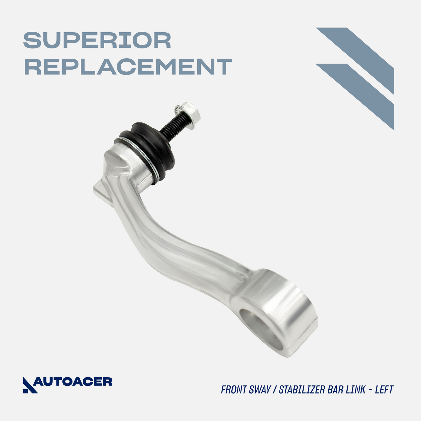 AUTOACER - 4pc Front Lower Control Arm with Bushings Pre-Fitted & Stabilizer Bar Link for Jaguar S-Type (X200), XJ, XJR, XJ8 (X350 / X358), XK, XKR, XKR-S (X150), XF, XFR, XFR-S (X250), Daimler Super Eight