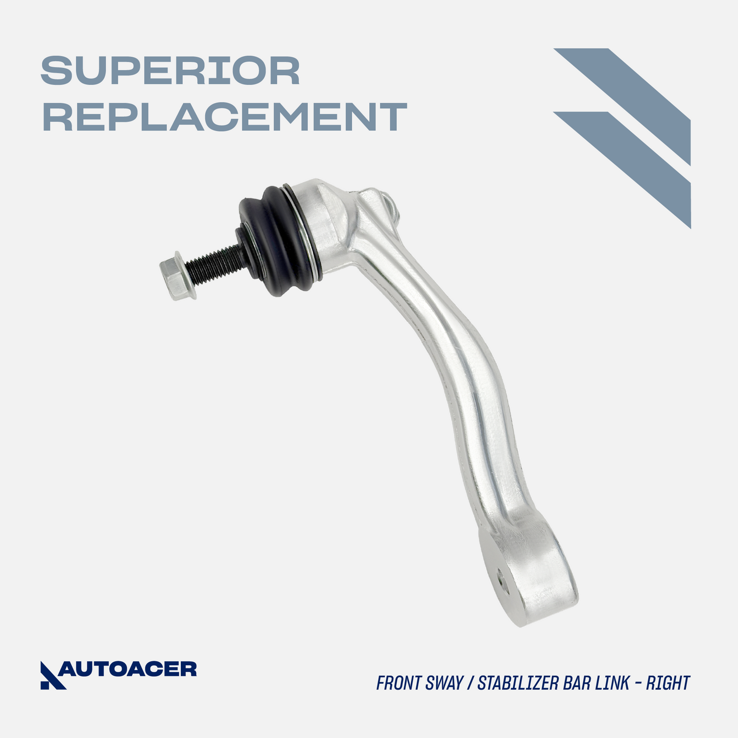 AUTOACER - 4pc Front Lower Control Arm with Bushings Pre-Fitted & Stabilizer Bar Link for Jaguar S-Type (X200), XJ, XJR, XJ8 (X350 / X358), XK, XKR, XKR-S (X150), XF, XFR, XFR-S (X250), Daimler Super Eight