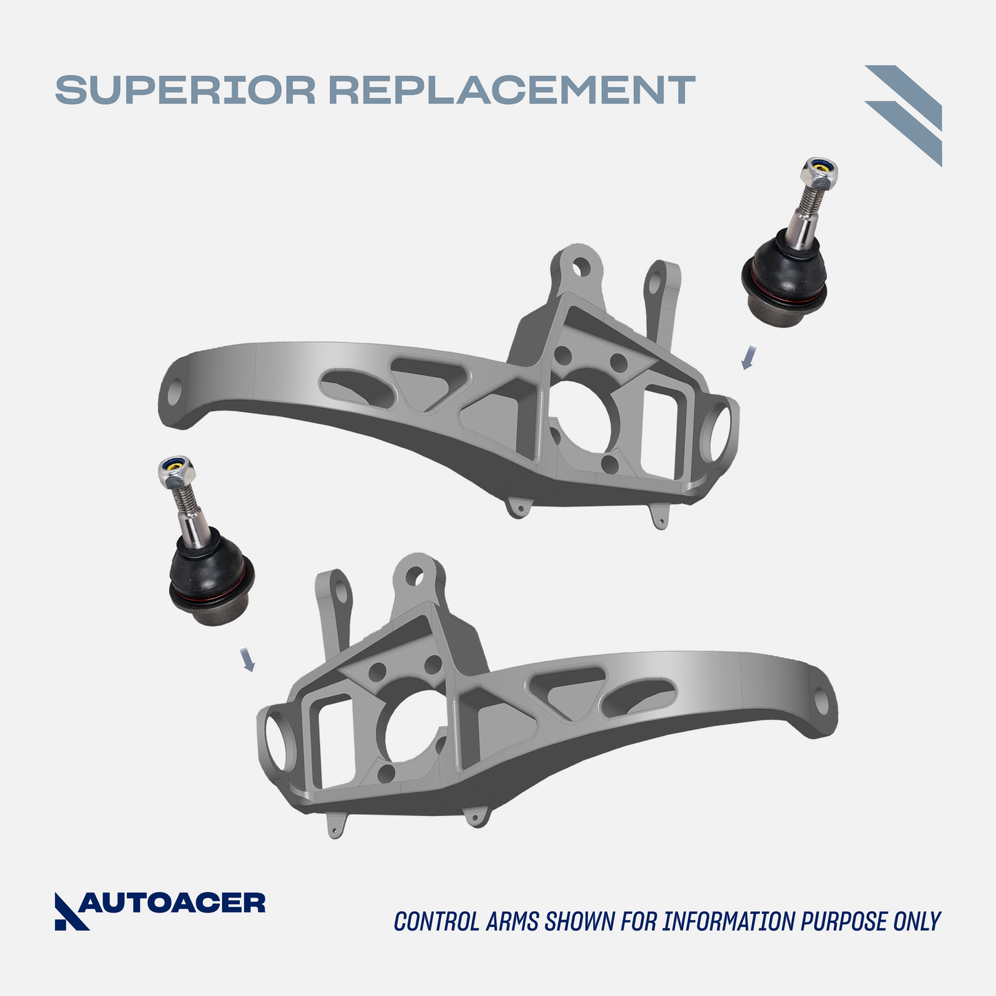 Complete Front Suspension Kit 14 pcs - Upper, Lower Control Arms, Lower Ball Joints, Sway Bar Links, Outer Tie Rod Set & Strut Mount Assembly for XK, XKR, XKR-S, XF, XFR, XFR-S