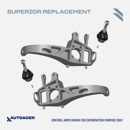 Complete Front Suspension Kit 14 pcs - Upper, Lower Control Arms, Lower Ball Joints, Sway Bar Links, Outer Tie Rod Set & Strut Mount Assembly for XK, XKR, XKR-S, XF, XFR, XFR-S