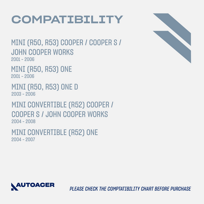 AUTOACER - 6pc Front Lower Control Arm Bushings with Brackets, Outer Ball Joints & Stabilizer Bar Links for MINI COOPER / S, CONVERTIBLE (R50, R52, R53)