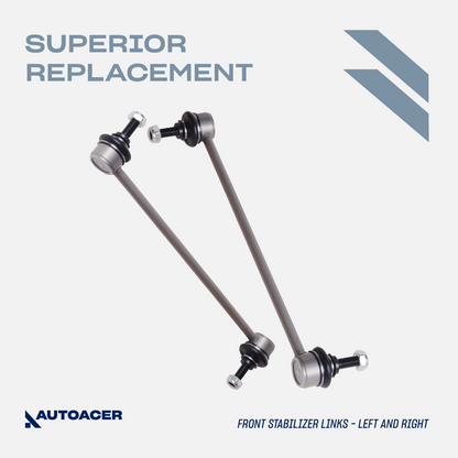 AUTOACER - 6pc Front Lower Control Arm Bushings with Brackets, Outer Ball Joints & Stabilizer Bar Links for MINI COOPER / S, CONVERTIBLE (R50, R52, R53)