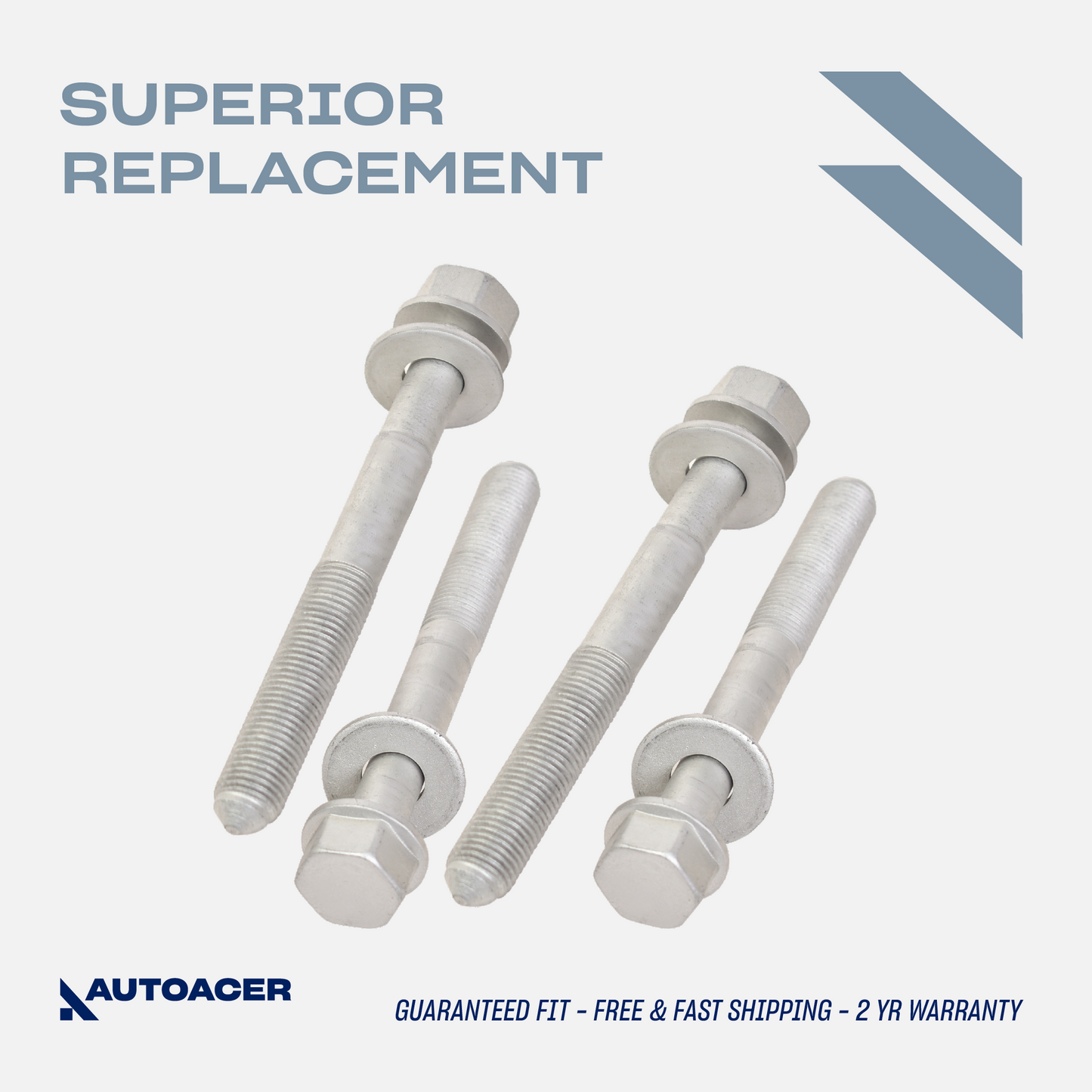 AUTOACER - 4pc Subframe Mount Hex Bolts With Washer (M14x1.5x138mm 10.9 Grade) for BMW Series 5 E60 / E61, Series 6 E63 / E64, Series 7 E65 / E66 / E67, X5 E53, Z8 E52, Alpina B7 E65, Roadster E52